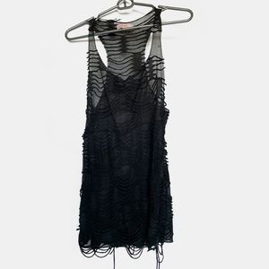 Supre long racerback sheer tank top
